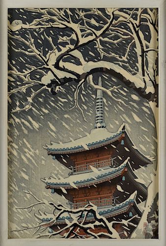 OKAZAKI SHINTARO JAPANESE WOODBLOCK