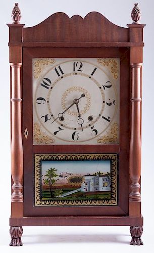OLCOTT CHENEY CLOCK, CIRCA 1842Wood