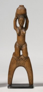 OLD AFRICAN BAULE CARVED WOOD