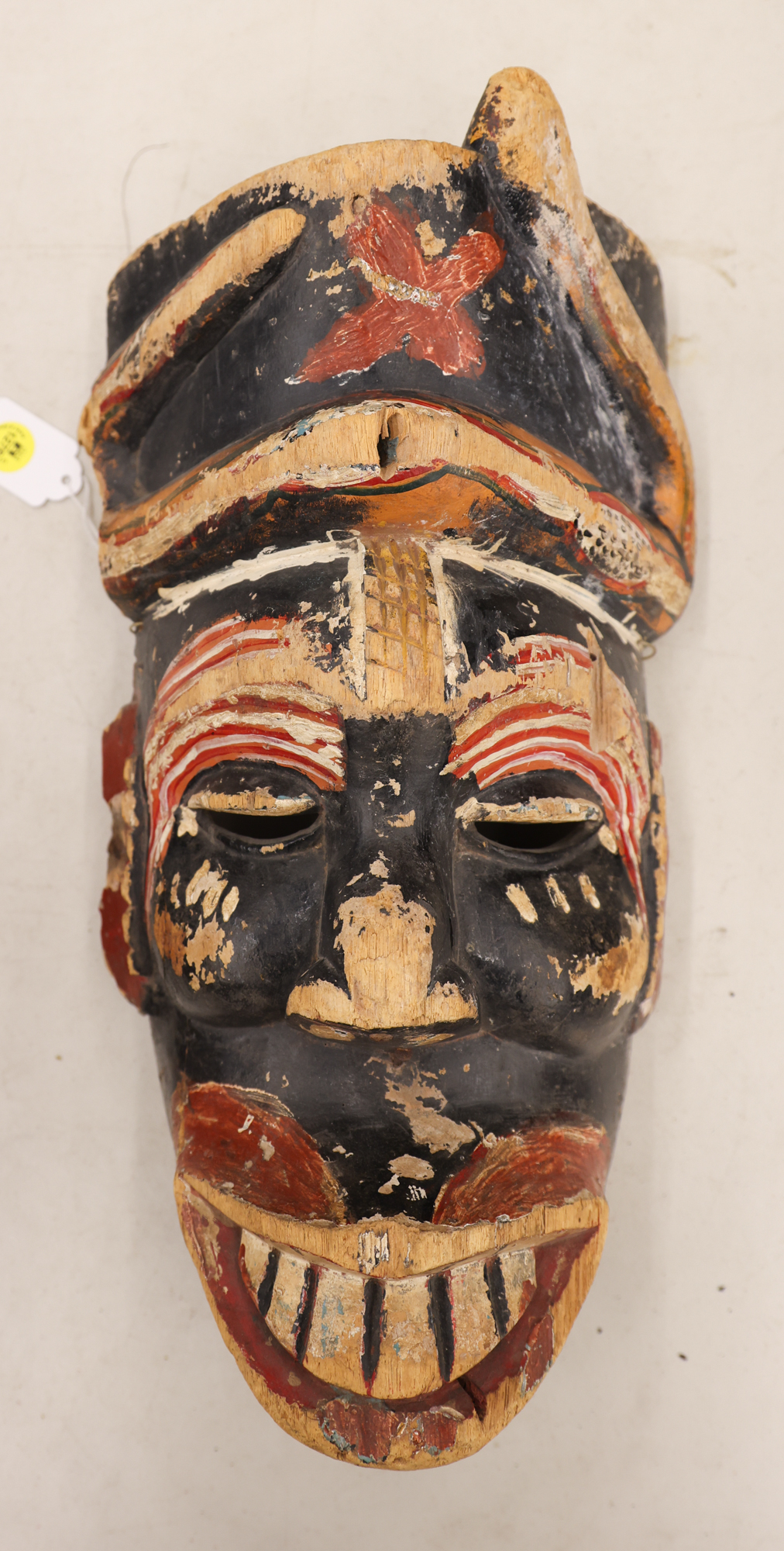Old African Painted Red & Black