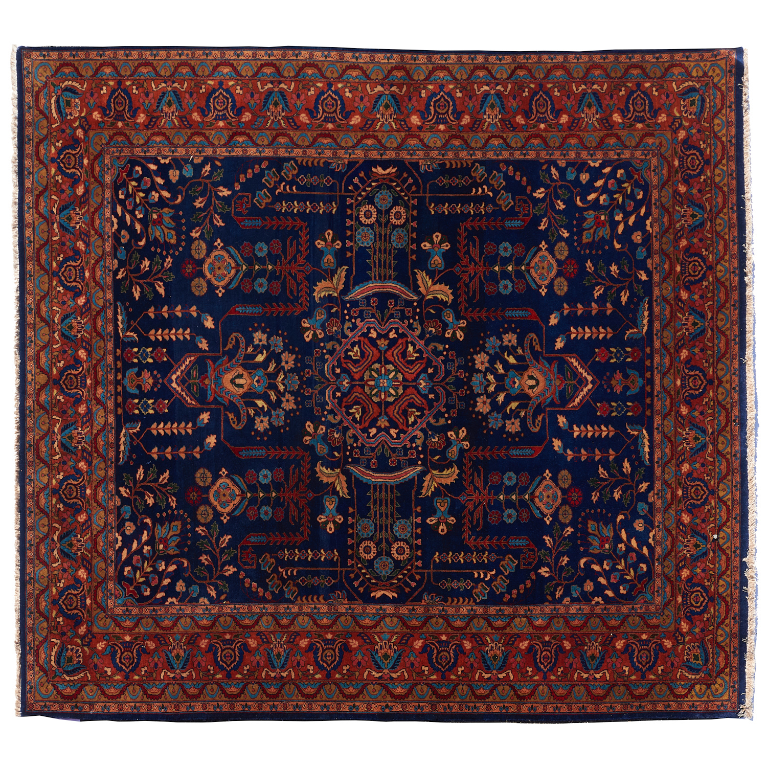 OLD BLUE MOHAJERAN SAROUK CARPET