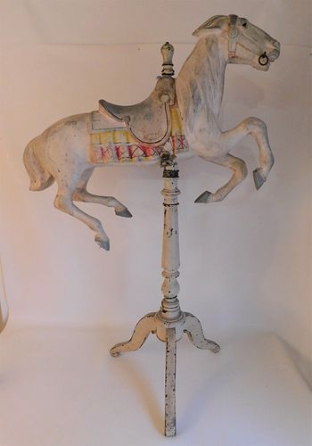 OLD CAROUSEL HORSEOld painted metal
