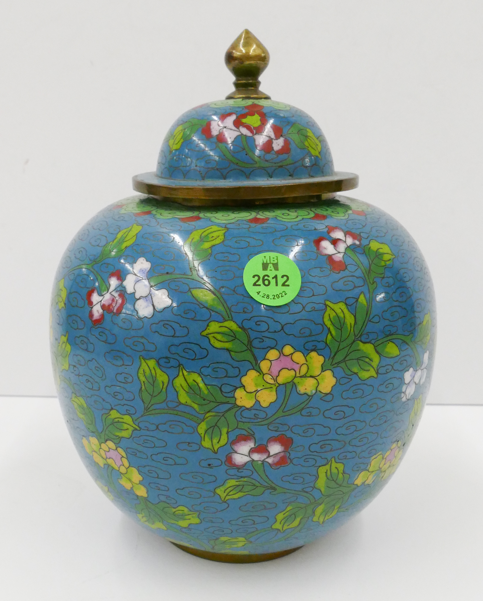 Old Chinese Blue Floral Cloisonne