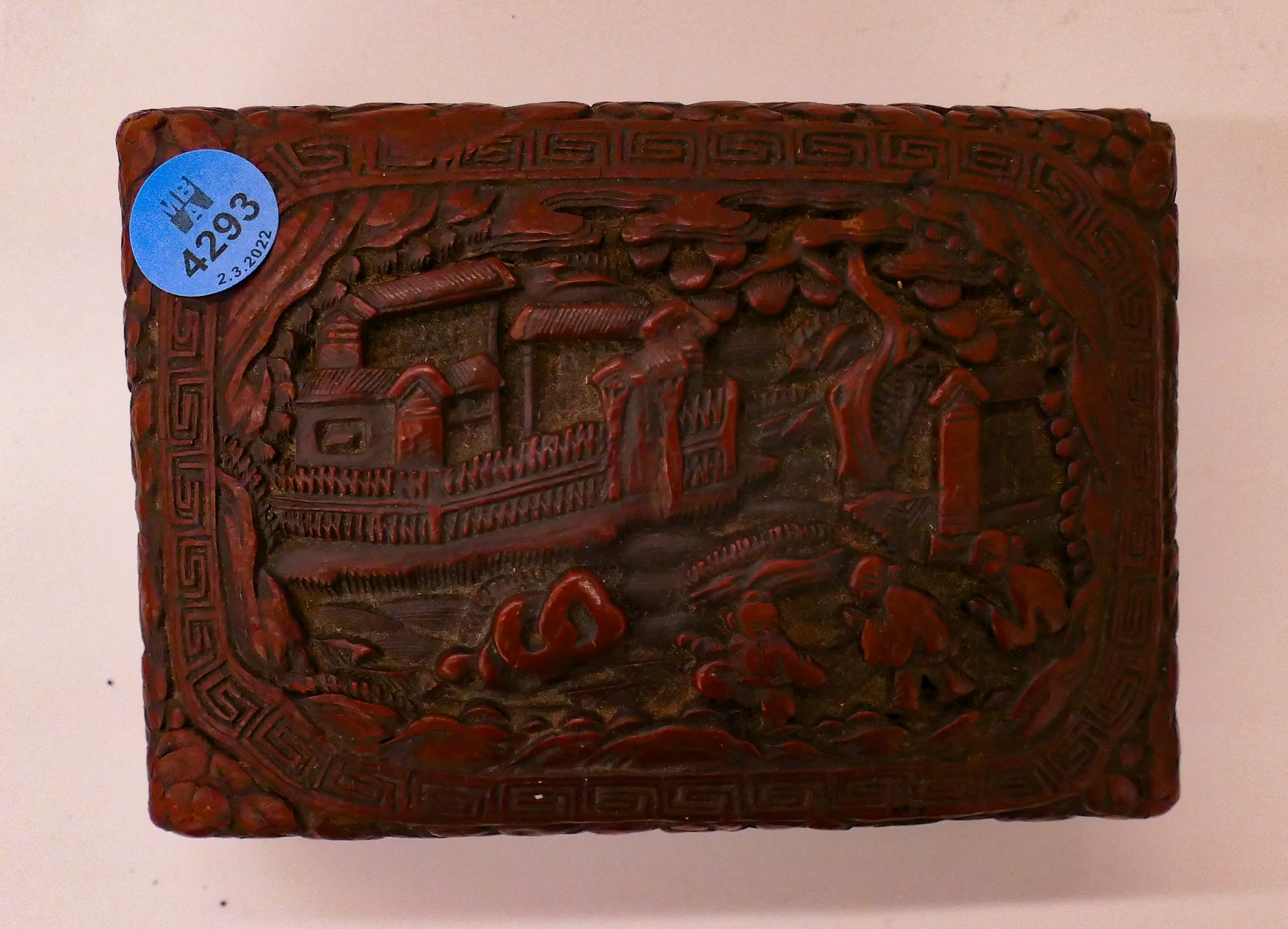 Old Chinese Cinnabar Small Box-