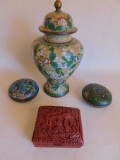 OLD CHINESE CLOISONNE & CINNAB