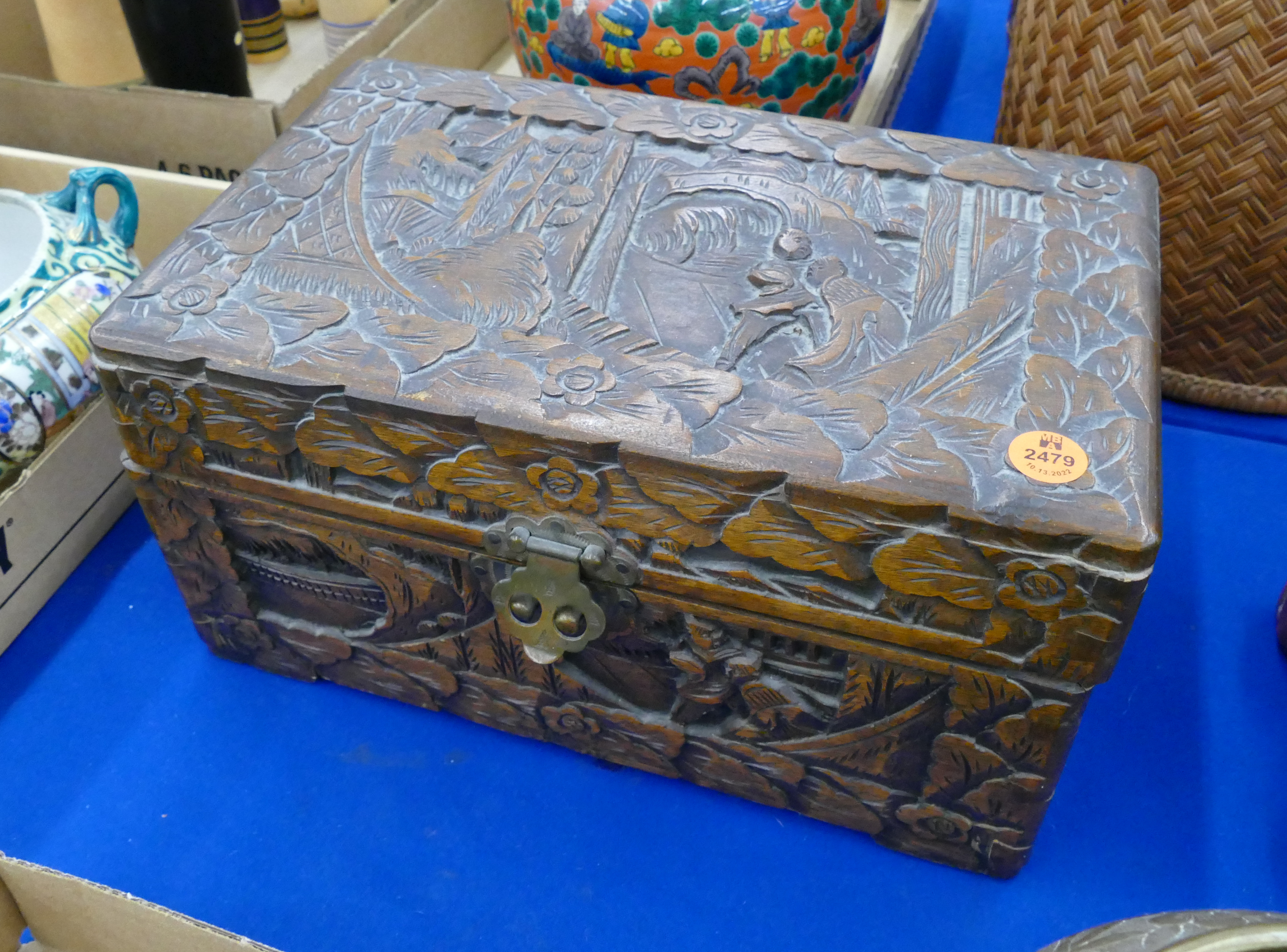 Old Chinese Small Wood Chest-