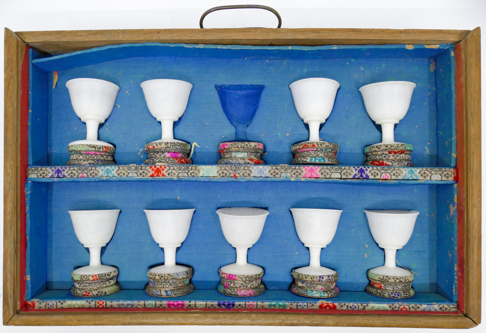Old Chinese Stone Wine Cup Set in