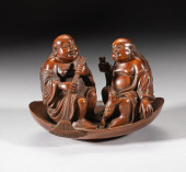 OLD CHINESE WOOD CARVING, HEHE