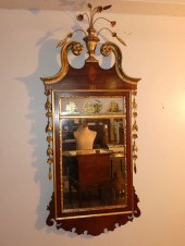 OLD CHIPPENDALE EGLOMISE MIRRO