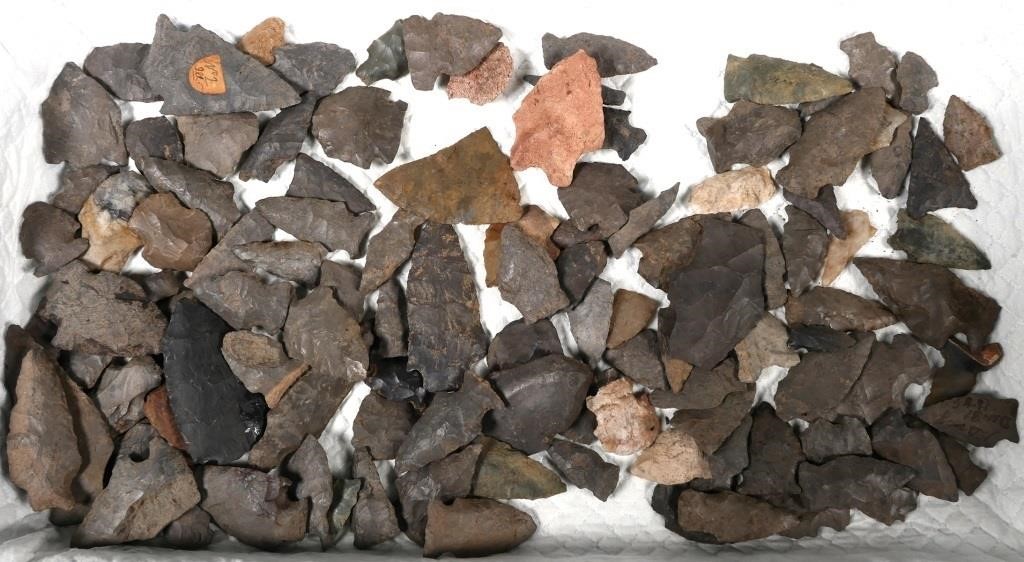 OLD COLLECTION OF ARROWHEADS,