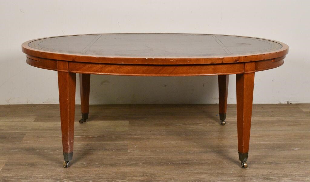 OLD COLONY LEATHER TOP OCCASIONAL