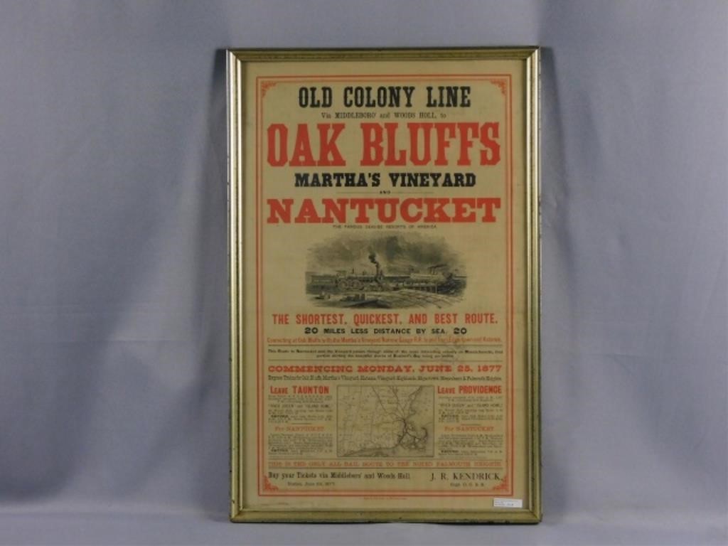 OLD COLONY RAILROAD POSTER, DATED