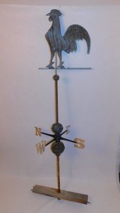 OLD COPPER ROOSTER WEATHERVANE