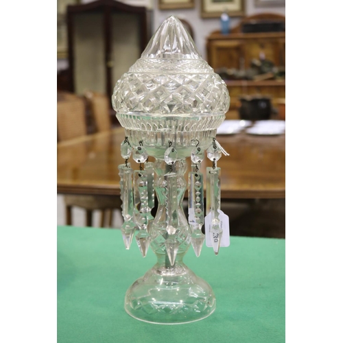 Old crystal candlestick lustre,