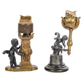 OLD FIGURAL PUTTI TABLETOP LIG