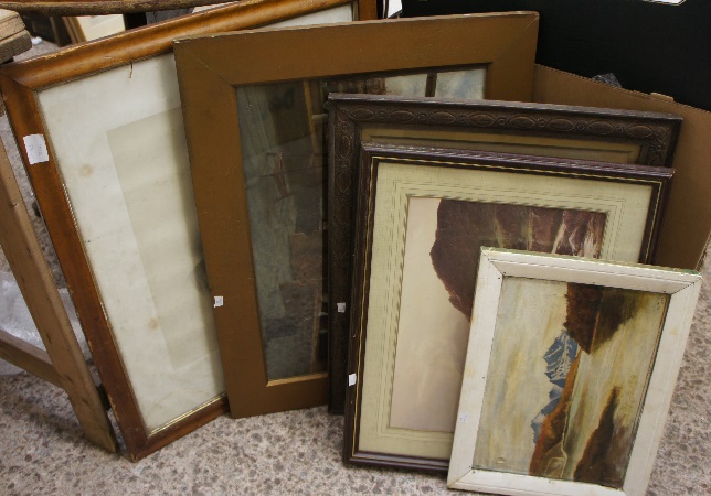 Old Framed Portrait Print of a