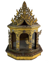 OLD GILTWOOD BURMESE BUDDHA TE