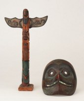 OLD HAIDA HAWK MASK AND A SMAL