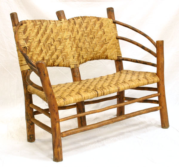 Old Hickory loveseat with woven