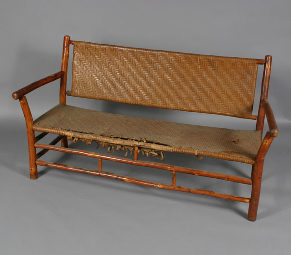 Old Hickory Martinsville settee;