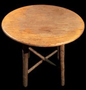 OLD HICKORY ROUND LAMP STAND S