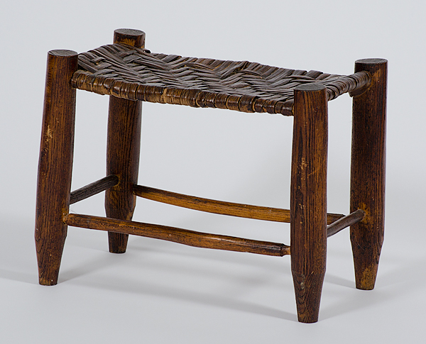 Old Hickory-Style Stool American