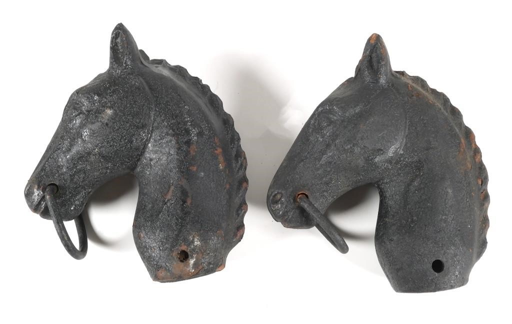 OLD HITCHING POST TOPS HORSE HEAD