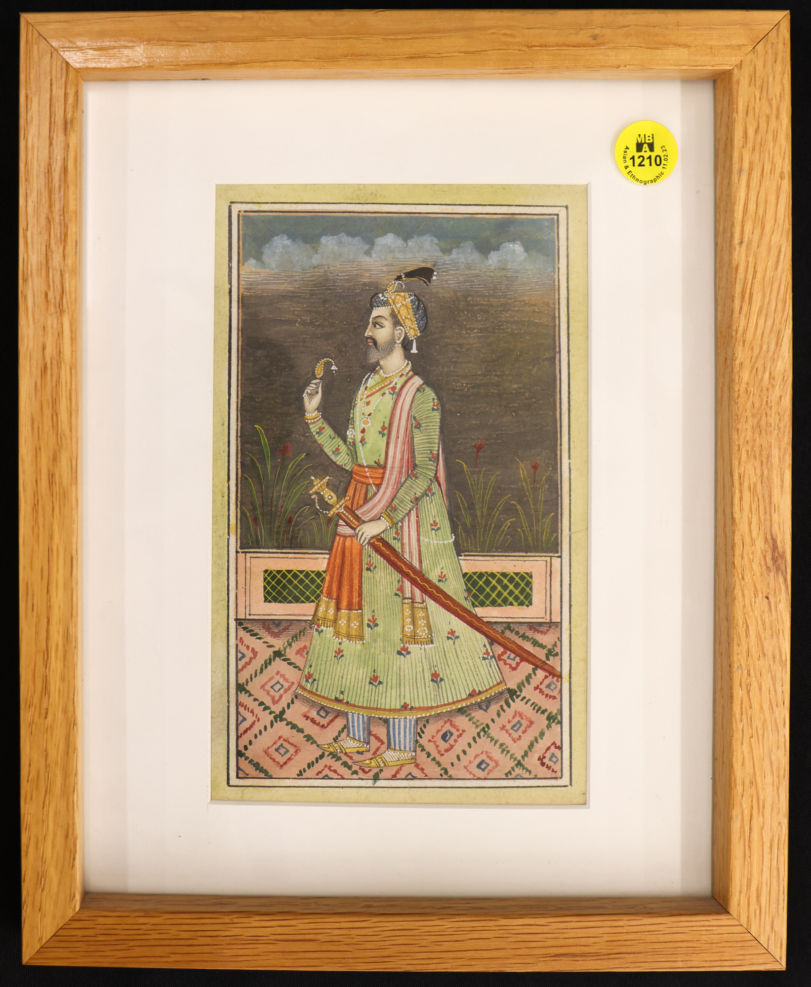 Old Indian Mughal Prince with Sword
