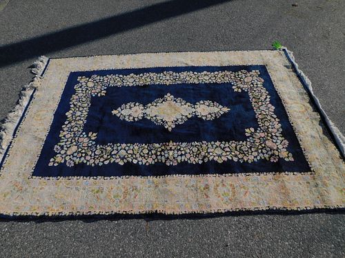 OLD KIRMAN FLORAL RUGSemi-antique
