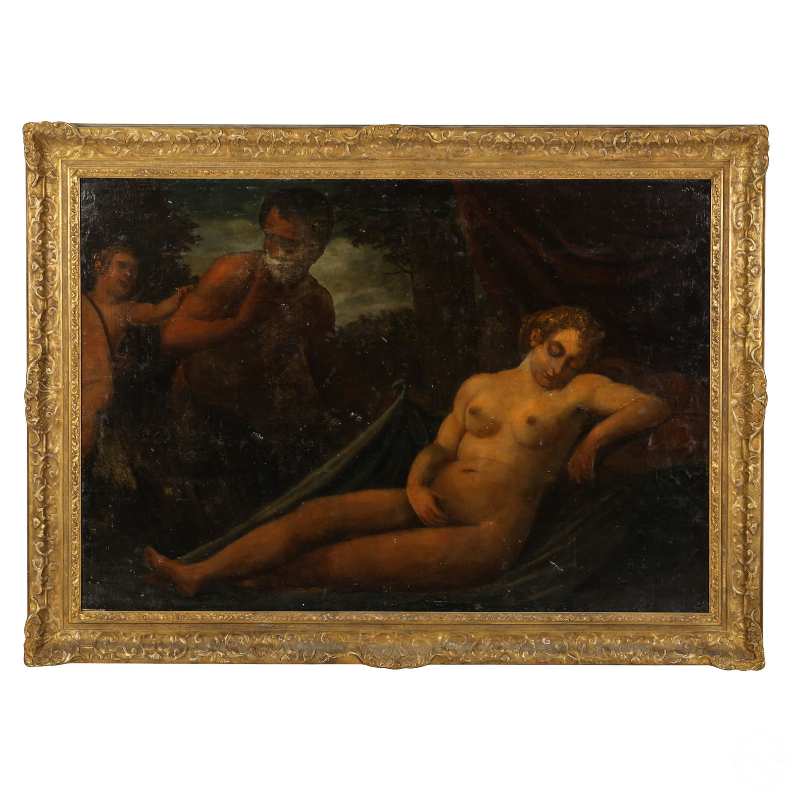 OLD MASTER ANTIQUE ALLEGORIC FEMALE