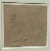 Old Master black chalk Nude wo