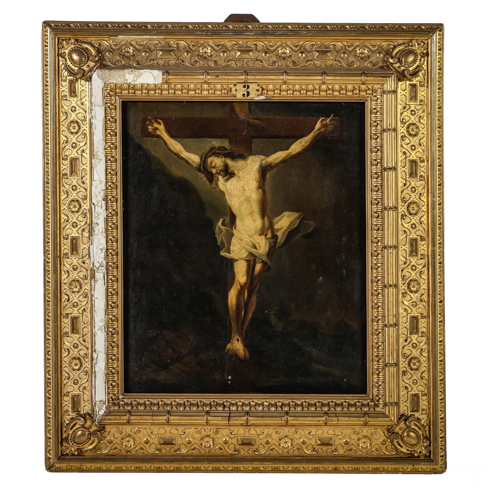 OLD MASTER CRUCIFIXION PAINTING