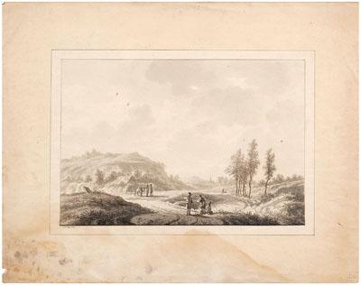 Old Master drawing, N. Wicart, view