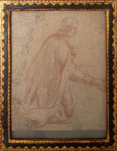 OLD MASTER DRAWING RED CHALK D