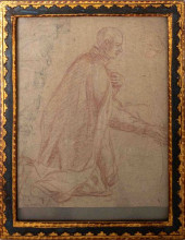 OLD MASTER DRAWING RED CHALK D