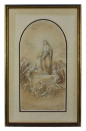OLD MASTER DRAWING, THE ASCENS
