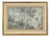 OLD MASTER LANDSCAPE DRAWING A