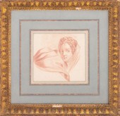 OLD MASTER MANNER RED CHALK ON