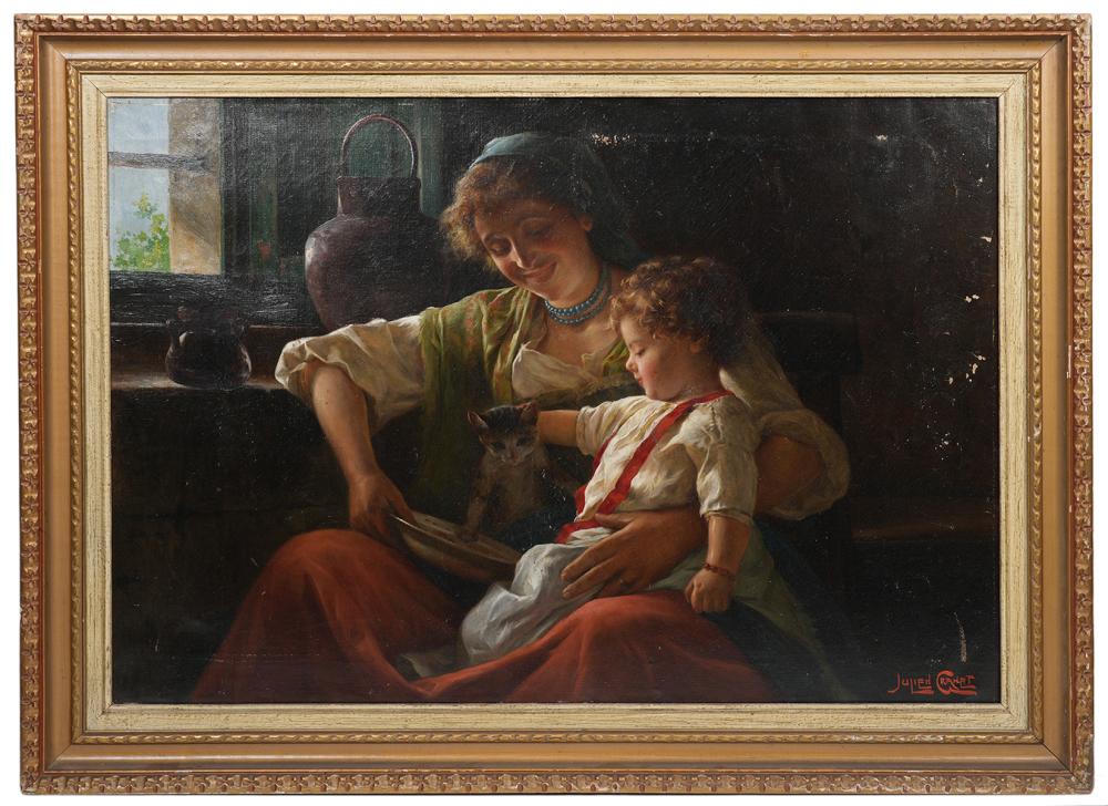 OLD MASTER 'MOTHER AND CHILD' OIL