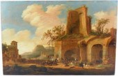 OLD MASTER PAINTING OF A BATTL
