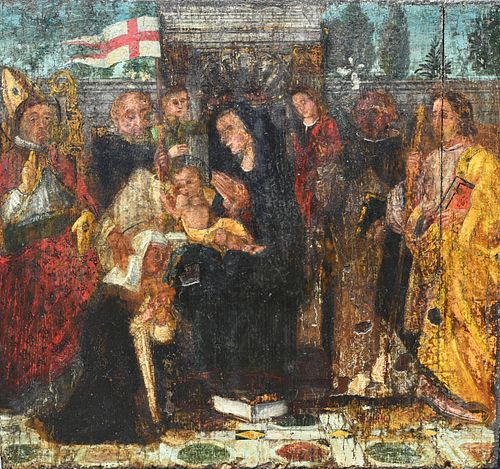 OLD MASTER PAINTING ON CRADLED