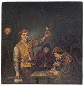 OLD MASTER PAINTING O/P TAVERN
