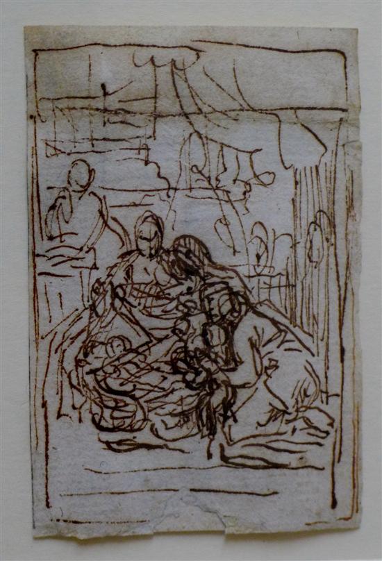 Old Master pen and ink 'The