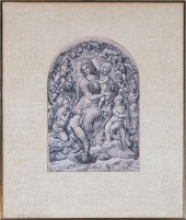 OLD MASTER PRINT OF MADONNA AF