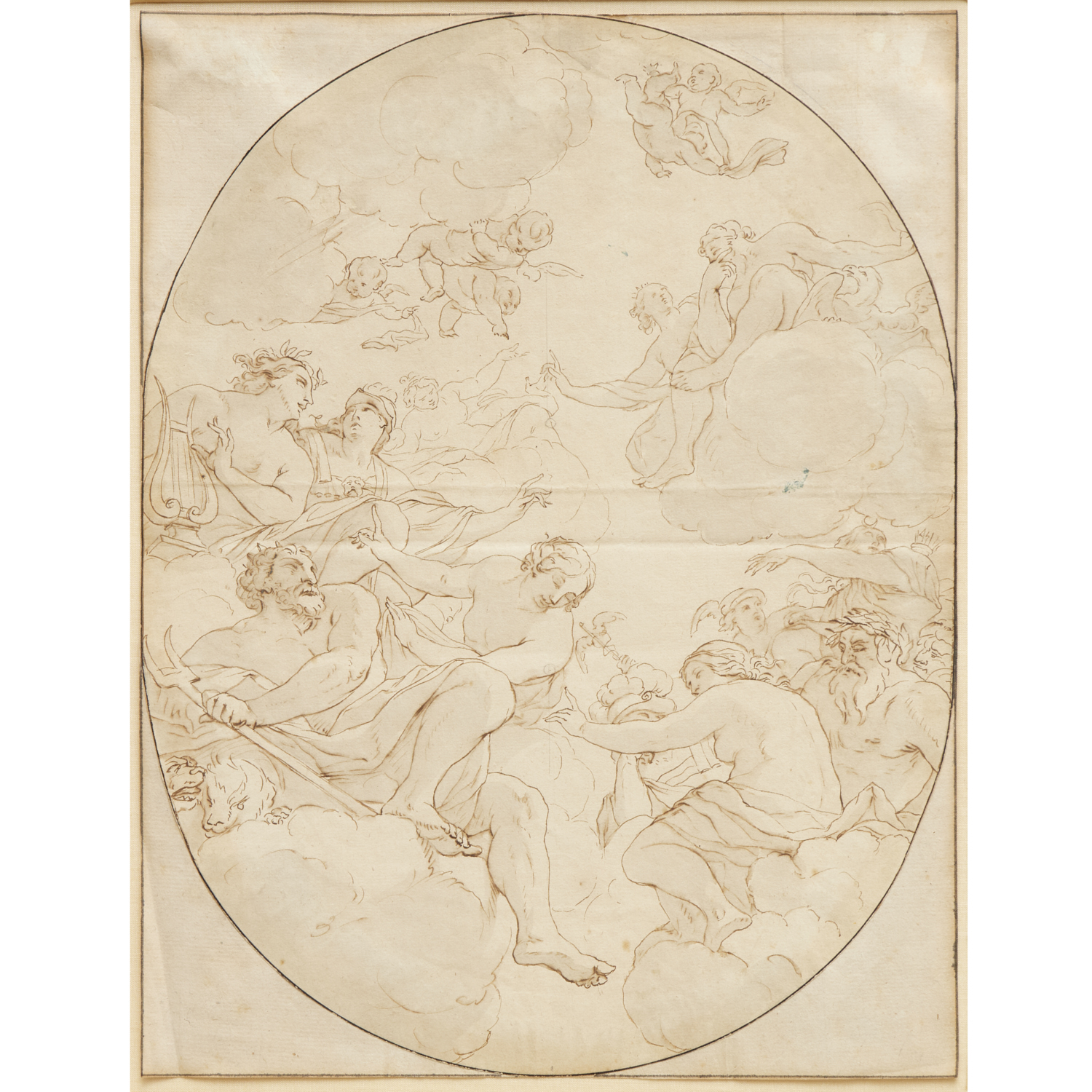 OLD MASTER SCHOOL, INK ON PAPER,