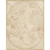 OLD MASTER SCHOOL, INK ON PAPE