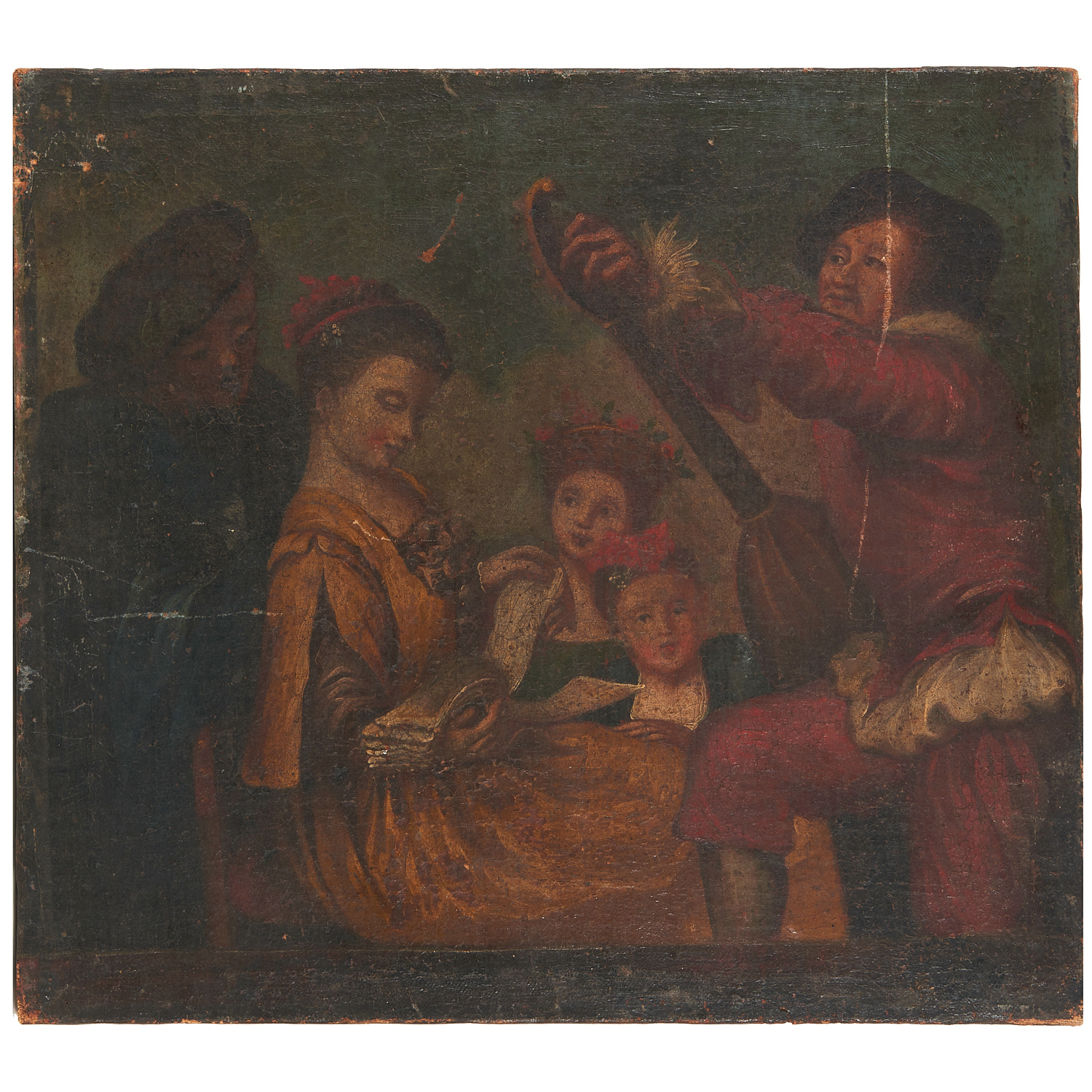 OLD MASTER SCHOOL, OIL ON CANVAS