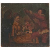 OLD MASTER SCHOOL, OIL ON CANV