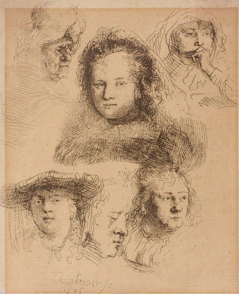 OLD MASTERS ETCHING - 'Studies of