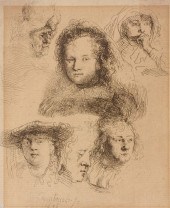 OLD MASTERS ETCHING - 'Studies